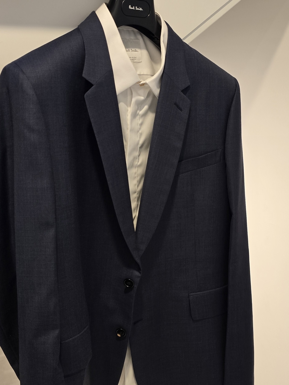 Paul Smith Navy Shark Skin Suit Soho Fit XL